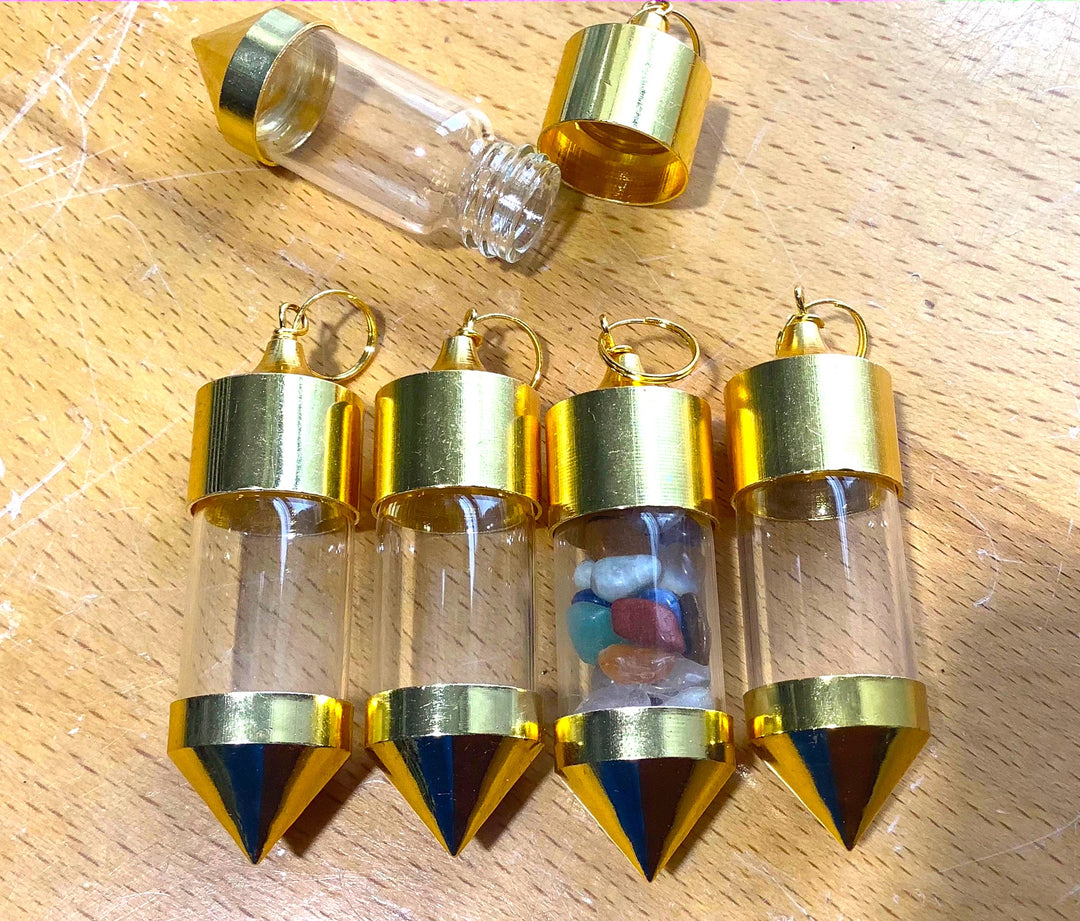 Bulk Wholesale Lot (5 Pcs) Bottle Pendant - Gold