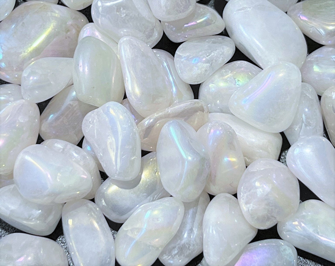 Aura Quartz (1/2 lb) 8 oz Bulk Wholesale Lot - Half Pound Tumbled Polished Stones Natural Gemstones Crystals