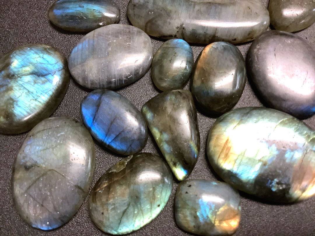 Bulk Wholesale Cabochon Lot 100 Grams ( 8 to 12 pcs ) Labradorite Polished Stones Natural Gemstones Crystals