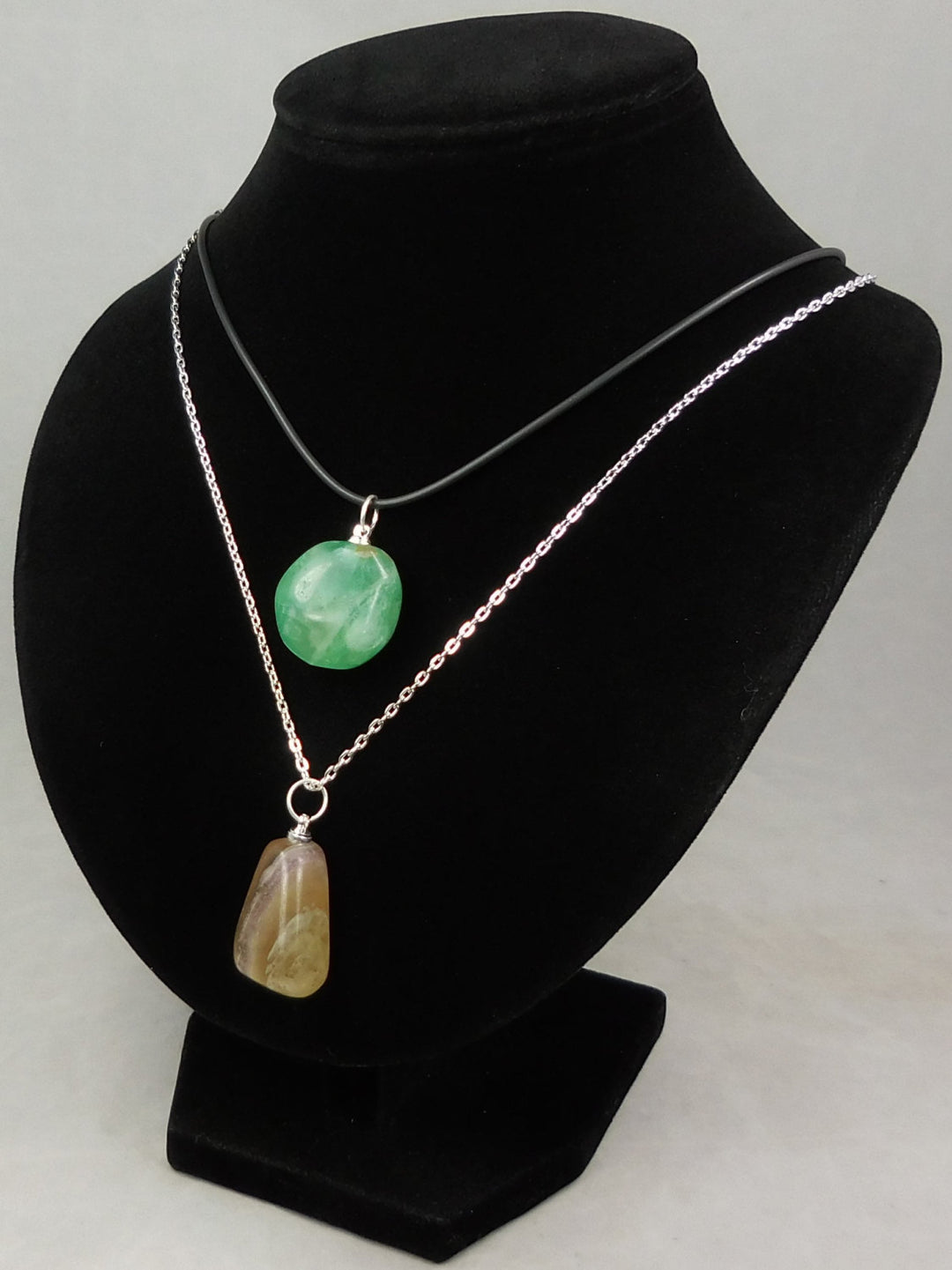 Fluorite Tumbled Crystal Necklace Pendant