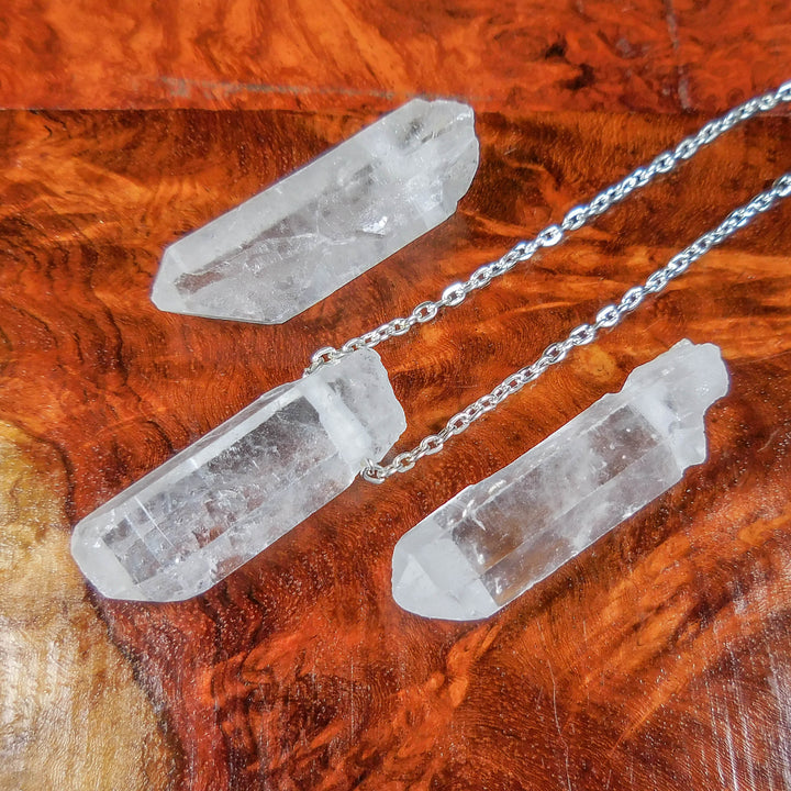 Bulk Wholesale Lot Of 5 Pieces Drilled Quartz Crystal Point Raw Pendant Charm Necklace Bead Supply