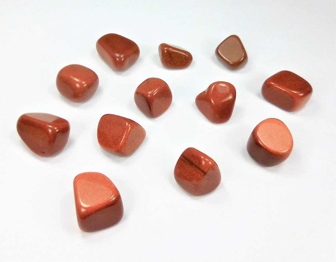Bulk Wholesale Lot (1 LB) Red Goldstone - One Pound Tumbled Stones