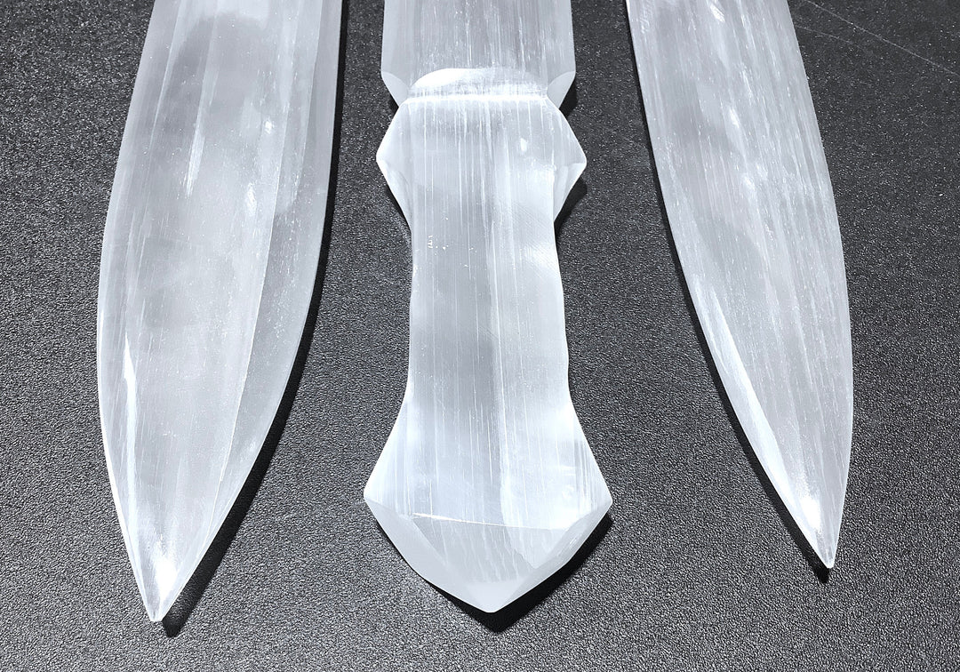 Wholesale Bulk Lot (3 Pack) Selenite White Crystal Sword