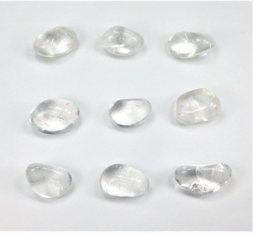 Extra Clear Tumbled Quartz Crystal (3 Pcs) Polished Gemstone Healing Crystals And Stones