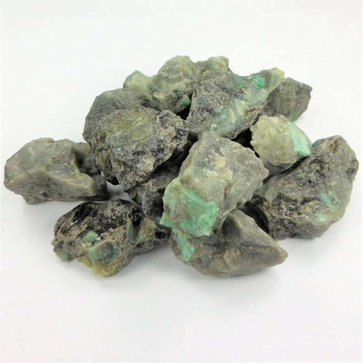Emerald (3 Pcs) Raw Crystal Chunk - Green Stone Quality Rough Gemstones Unpolished Rocks