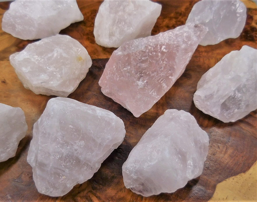 Rough Rose Quartz Crystal (1/2 lb) 8 oz Bulk Wholesale Lot Half Pound Stones Raw Gemstones Natural Crystals