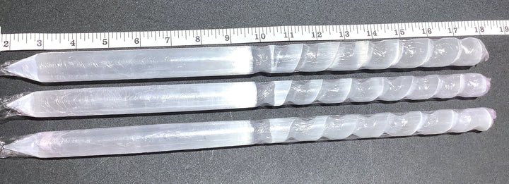 Extra Long Selenite Crystal Point Wand Baton Style Polished Large Healing Crystals And Stones