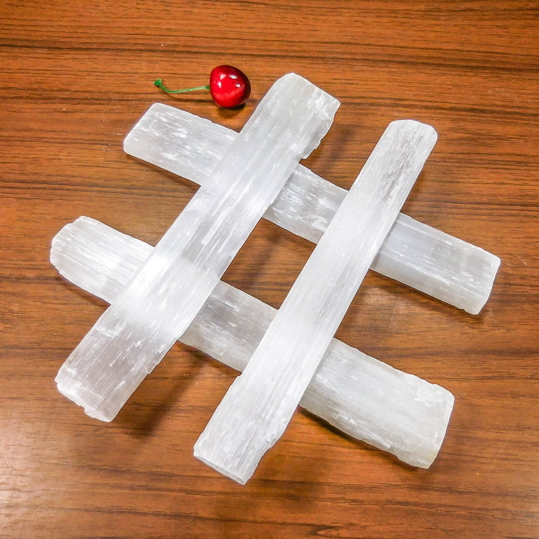 Large Selenite Stick 8 Inches - Raw Crystal Wand