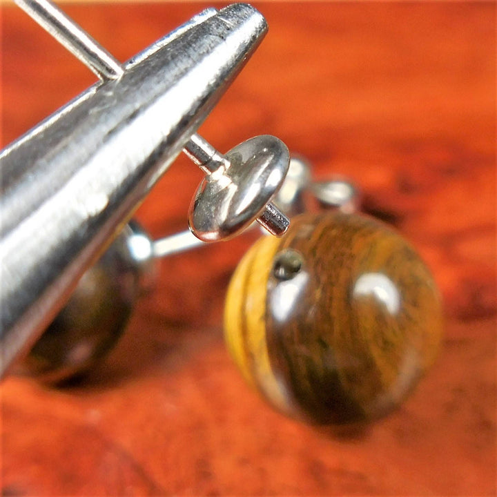 Red Goldstone Earrings - 8mm 6mm 4mm Glass Studs