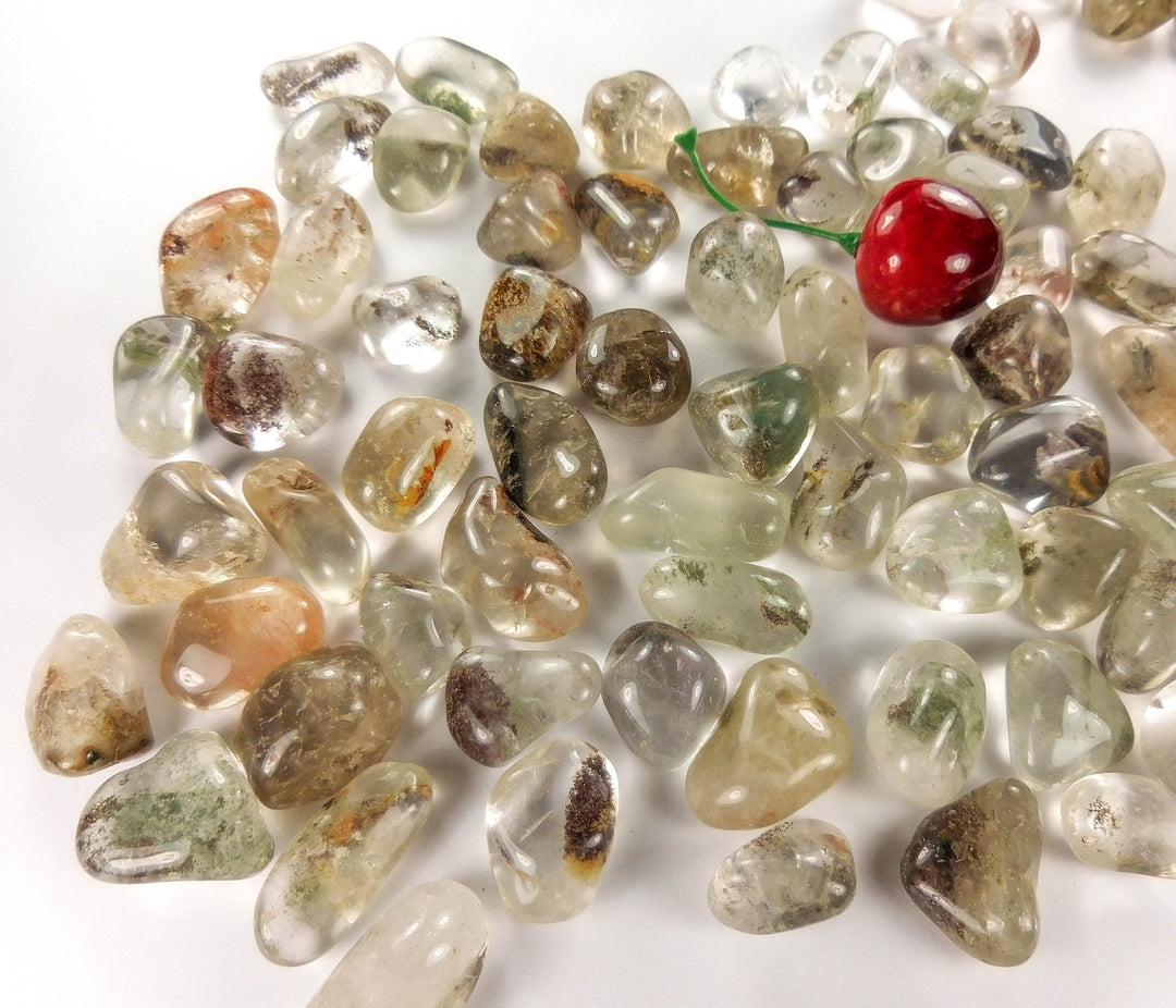 Lodolite Quartz Crystal (3 Pcs) Tumbled Gemstones BR6
