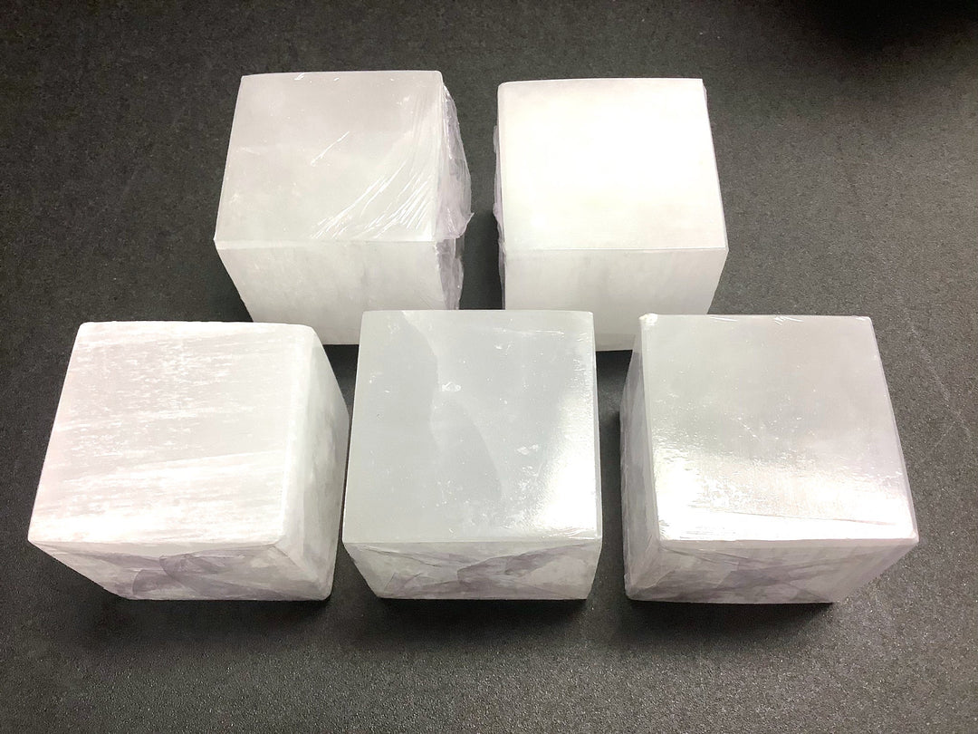 Wholesale Bulk Lot (5 Pcs) Selenite Cubes 2-3 inches