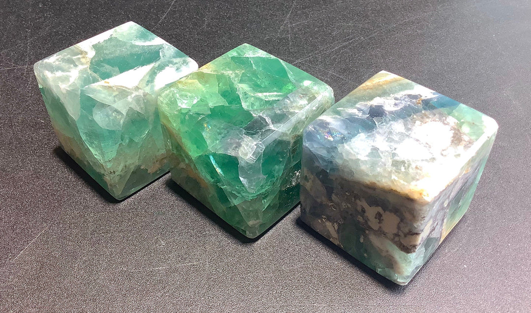 Wholesale Bulk Lot (3 Pcs) Fluorite Cubes
