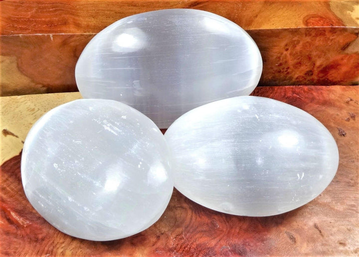 Selenite Palm Stone - Polished Massage Crystal