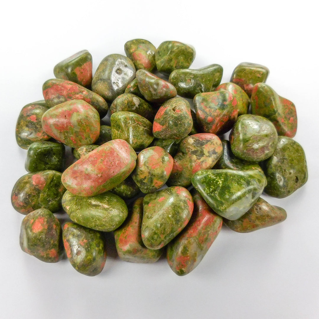 Bulk Wholesale Lot (1 LB) Unakite Jasper - One Pound Tumbled Stones