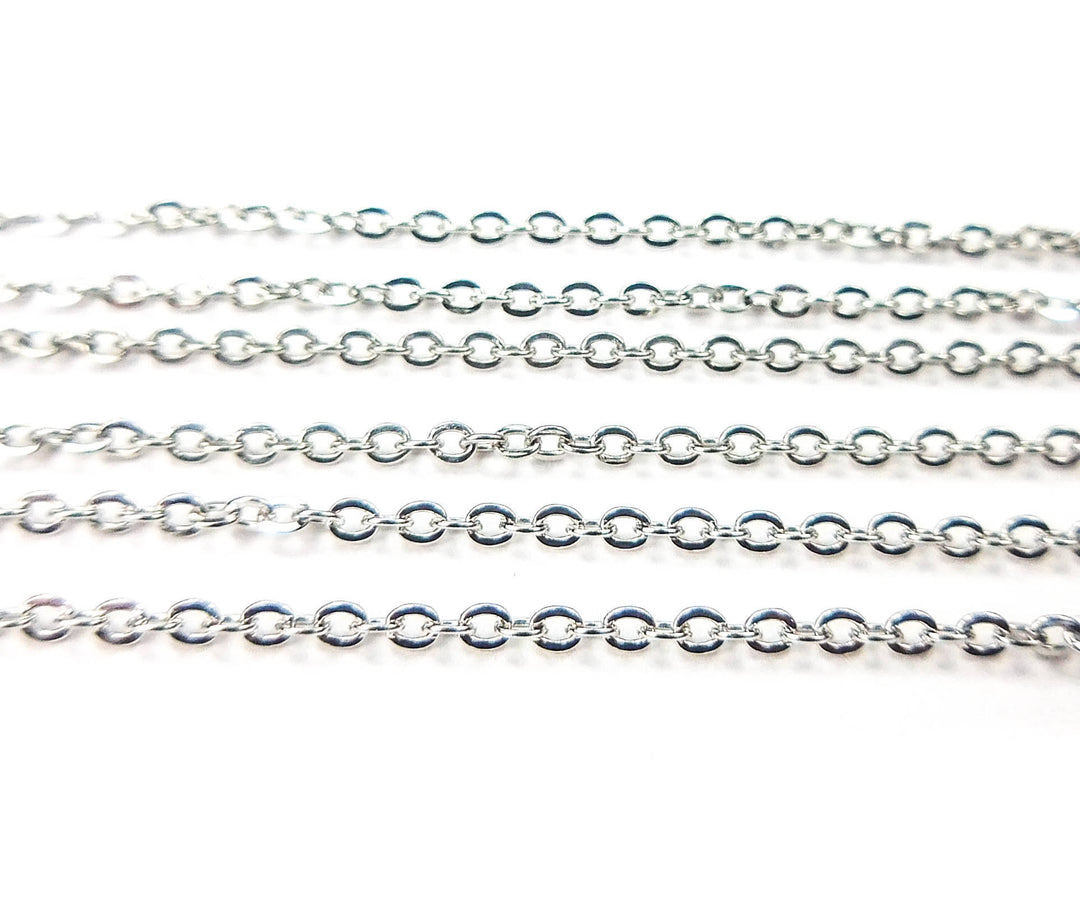 Stainless Steel Necklace Chains - 316 Grade Link Chain - Lobster Claw Clasp