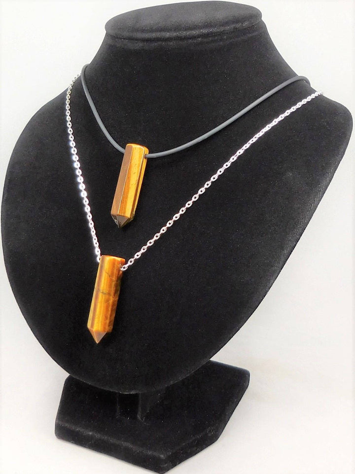 Tigers Eye Necklace Pendant - Drilled Gemstone Bead
