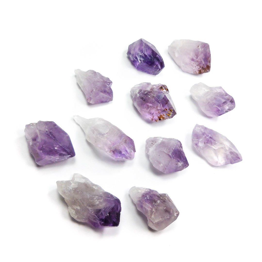 Bulk Wholesale Lot Of 5 Pieces Drilled Amethyst Crystal Points Necklace Pendant Charm Bead Supply