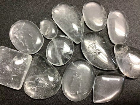 Bulk Wholesale Cabochon Lot 100 Grams ( 8 to 12 pcs ) Quartz Clear Polished Stones Natural Gemstones Crystals
