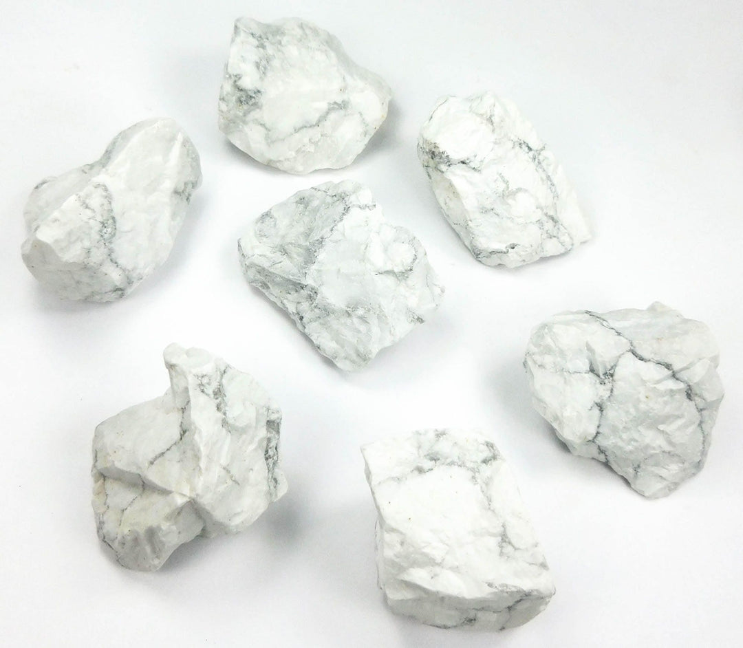 Bulk Wholesale Lot 1 LB Rough White Howlite Raw Stones One Pound Natural Gemstones Crystals