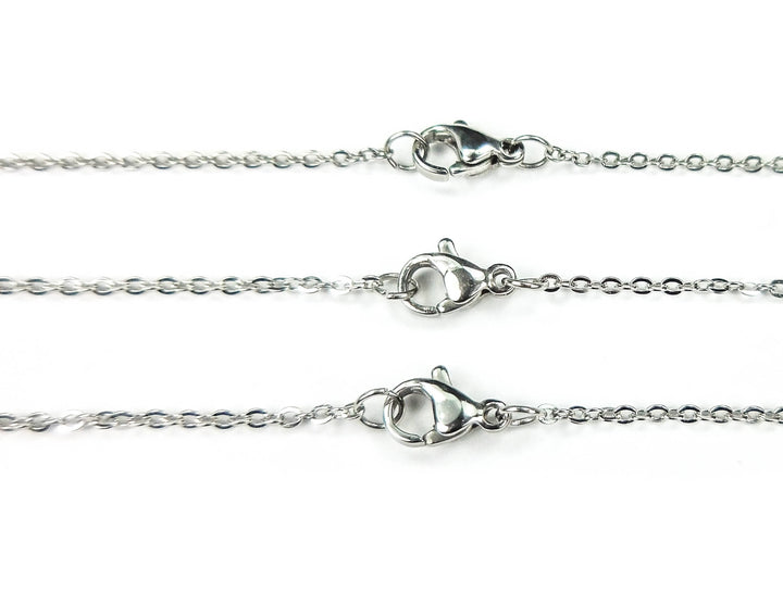 Stainless Steel Necklace Chains - 316 Grade Link Chain - Lobster Claw Clasp