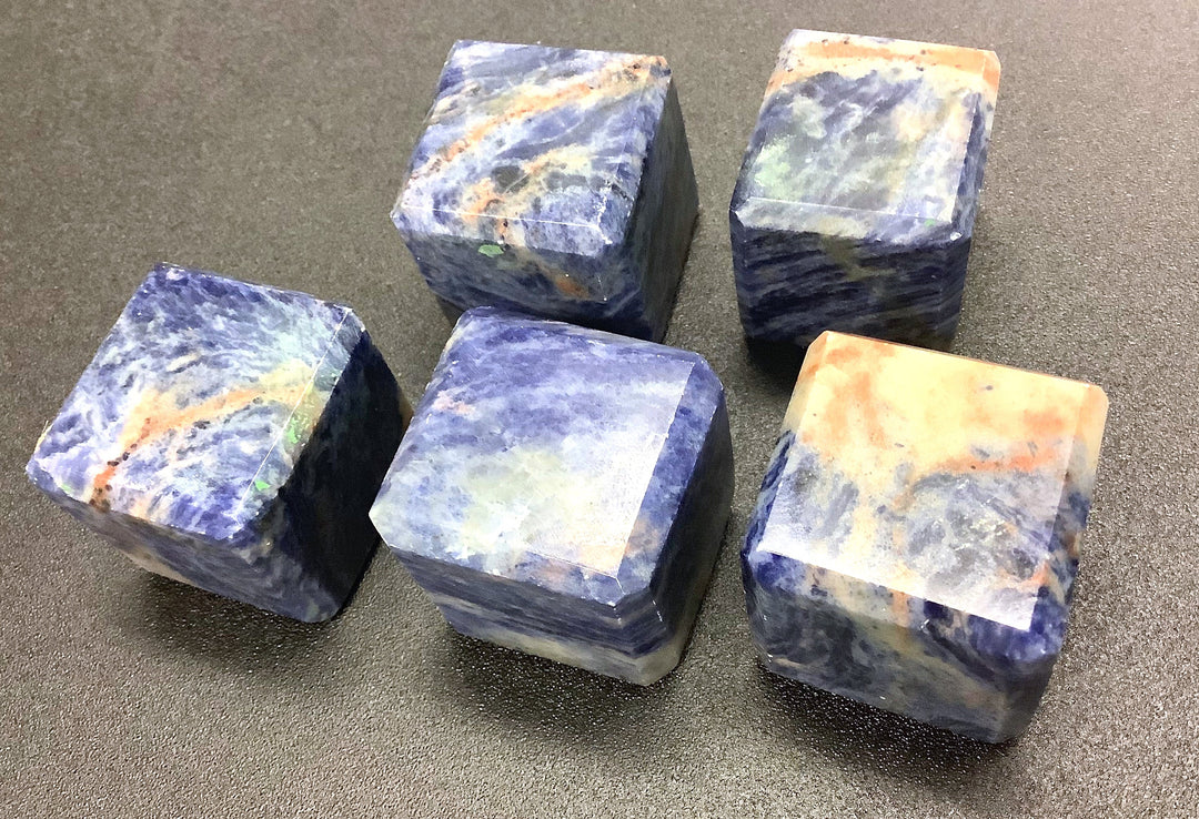 Wholesale Bulk Lot (5 Pack) Blue Sodalite Crystal Cubes