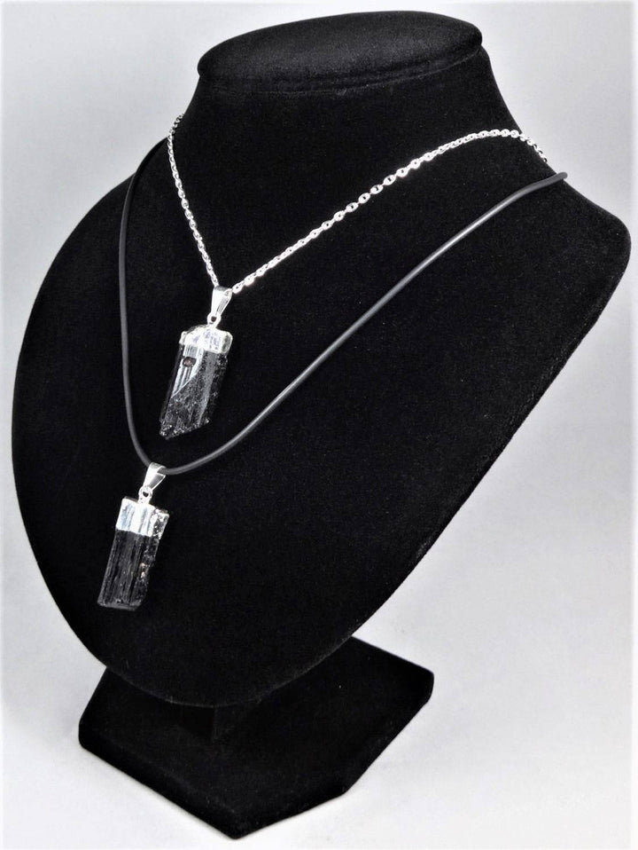 Black Tourmaline Necklace Pendant Silver