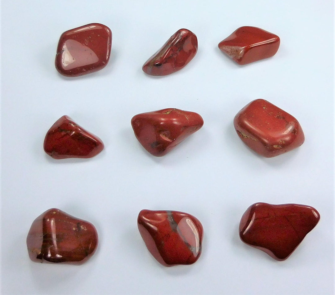 Bulk Wholesale Lot (1 LB) Red Brecciated Jasper - One Pound Tumbled Stones