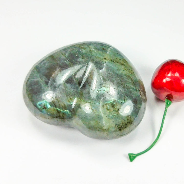 Labradorite Crystal Puffy Heart Natural Polished Gemstones Healing Crystals and Stones