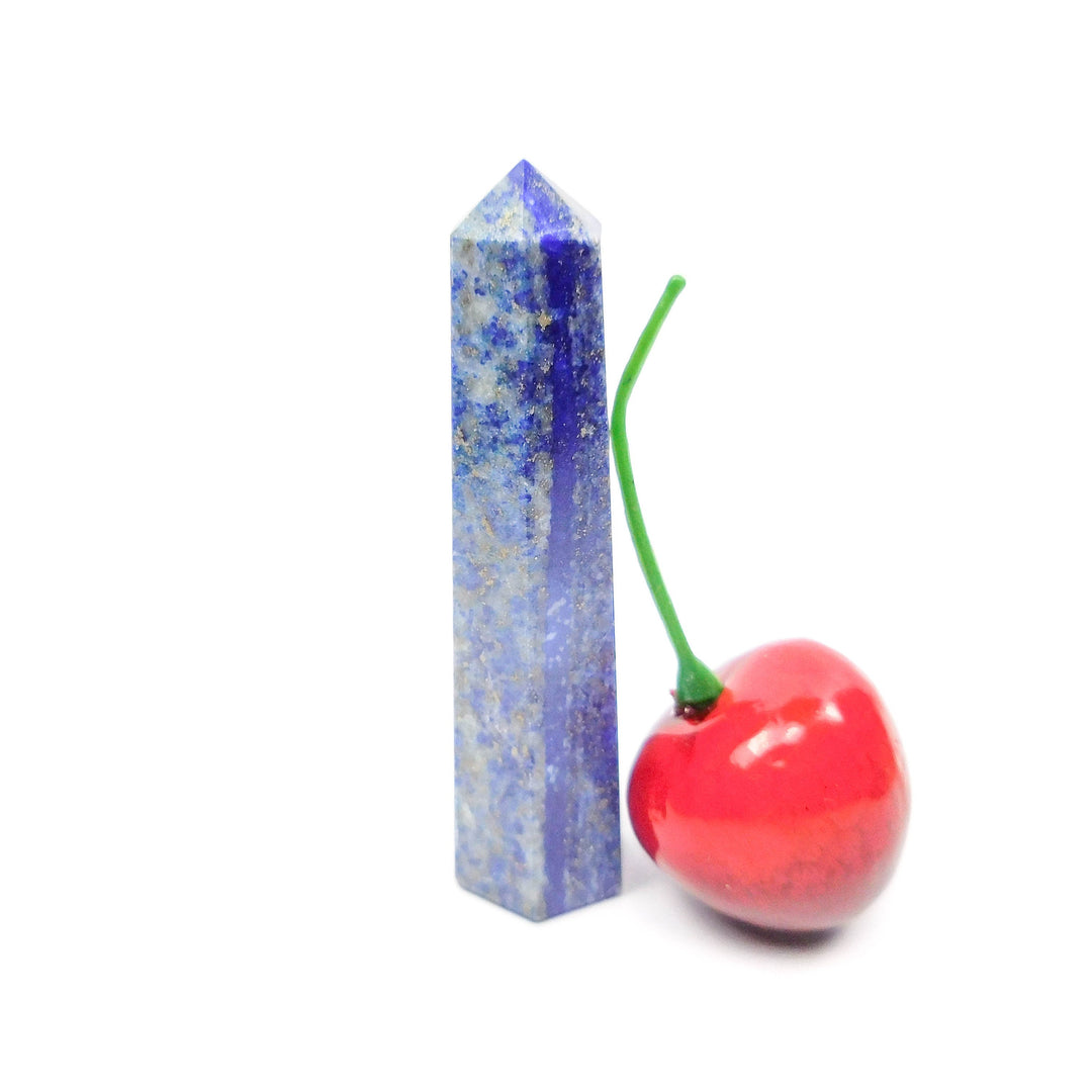 Lapis Lazuli Obelisk Point - Blue Gemstone Standing Crystal Pillar - Carved Crystal