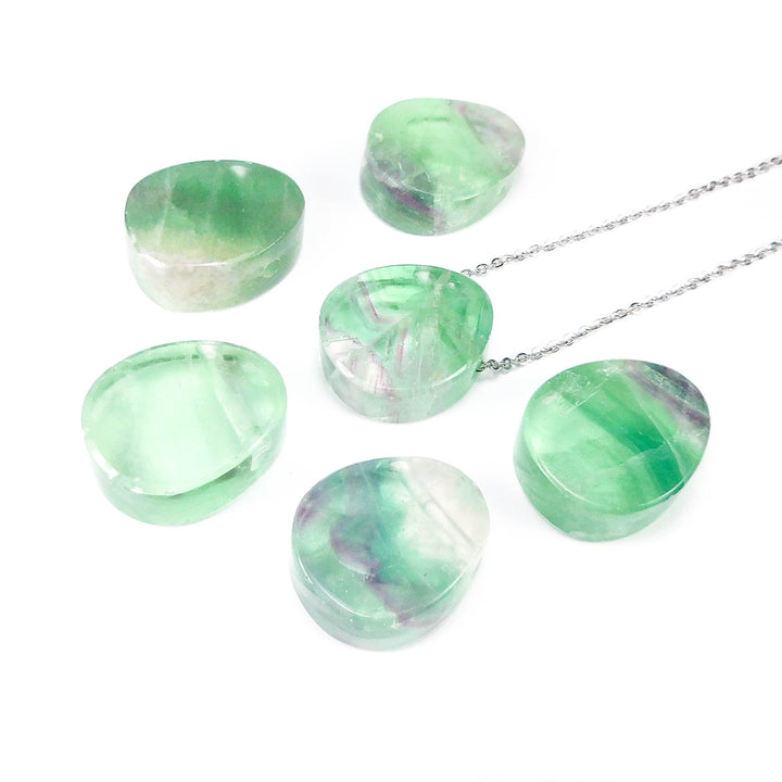 Fluorite Crystal Bead Pendant AA17 Gemstone Beads