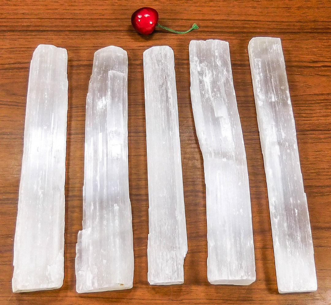 Large Selenite Stick 7-8 Inches Rough Raw Crystal Bar Long Natural Crystals Mineral White Sticks XL Wand Healing Crystals And Stones
