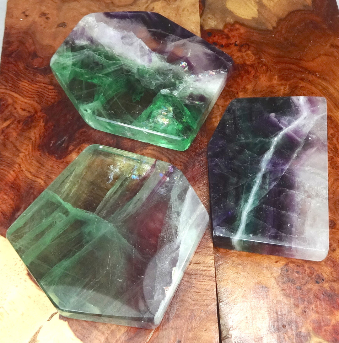 Rainbow Fluorite Tile - Crystal Slab - Gemstone Slice
