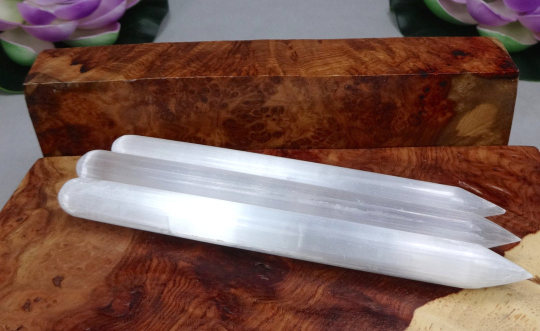 Selenite Wand SL6 Pencil Point Crystal Stick