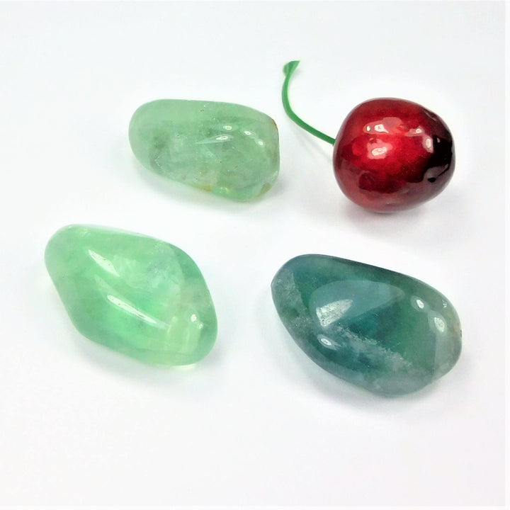 Green Fluorite (3 Pcs) Tumbled Gemstone BR29