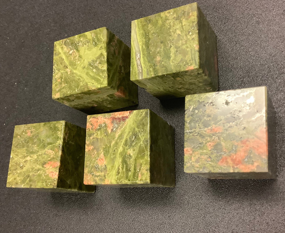 Wholesale Bulk Lot (5 Pack) Unakite Crystal Cubes