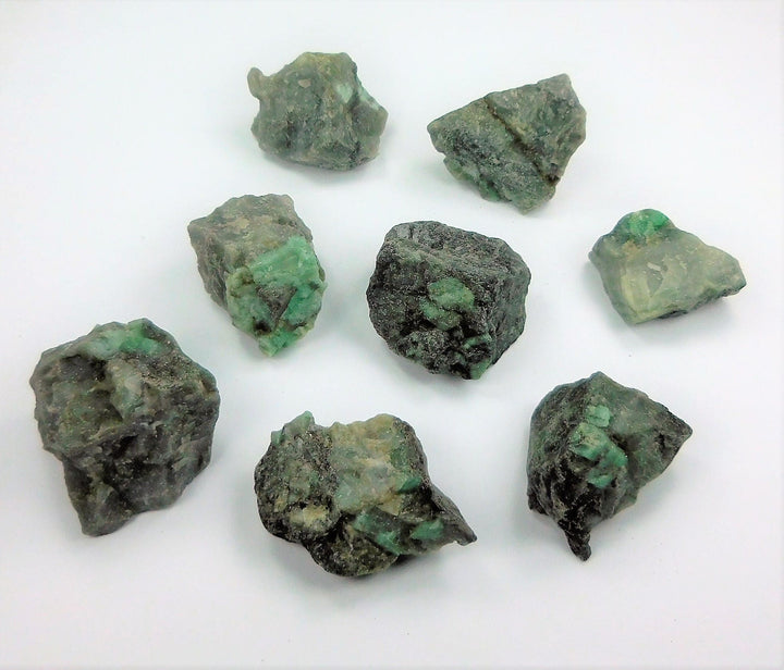 Emerald (3 Pcs) Raw Crystal Chunk - Green Stone Quality Rough Gemstones Unpolished Rocks