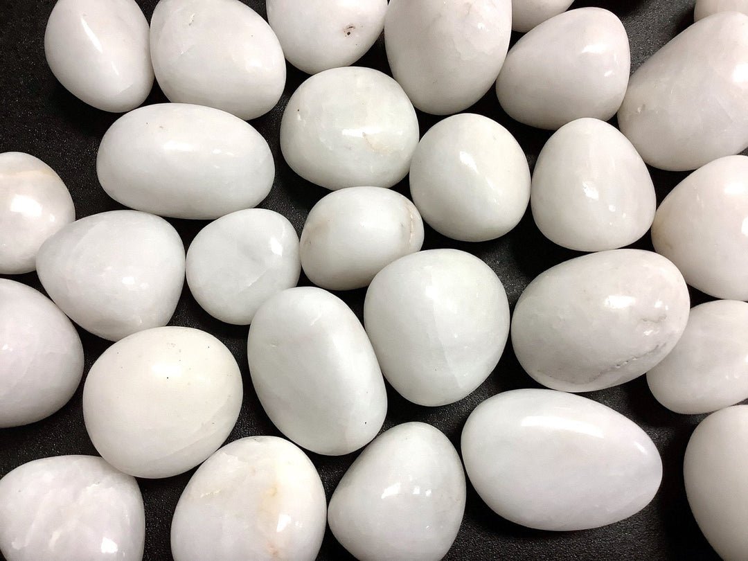 Bulk Wholesale Lot 1 Kilo (2.2 LBs) White Agate - Tumbled Stones