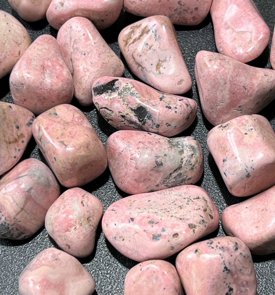 Bulk Wholesale Lot 1 LB - Pink Rhodonite - One Pound Tumbled Polished Stones Natural Gemstones Crystals