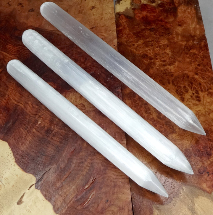 Selenite Wand SL6 Pencil Point Crystal Stick