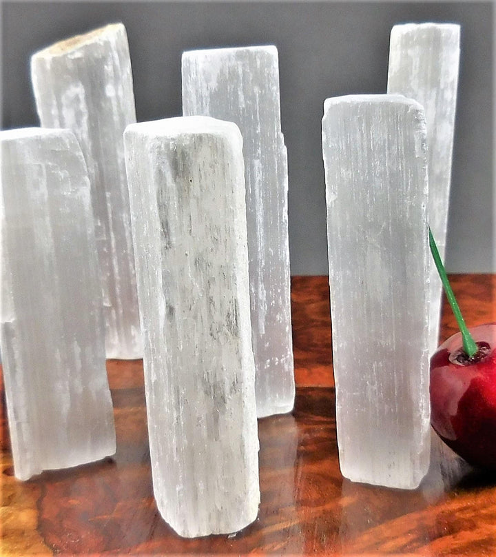 Selenite Crystal Sticks (3 pcs) (3-4 Inches) Raw Natural Healing Crystals Stones