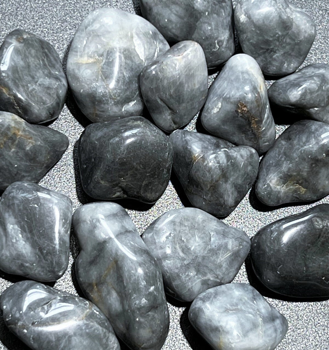 Bulk Wholesale Lot 1 LB Gray Quartz One Pound Tumbled Polished Stones Natural Gemstones Crystals