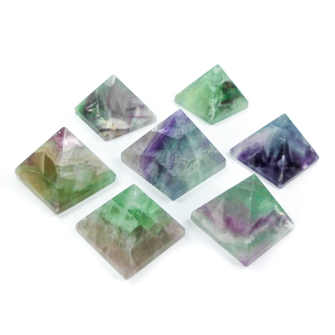 Bulk Wholesale Lot Of 5 Pieces Fluorite Pyramids Natural Polished Crystal
