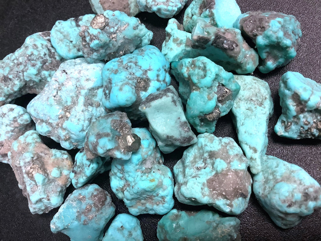 Bulk Wholesale Lot (1 LB) Stabilized Campitos Turquoise - One Pound Raw Stones